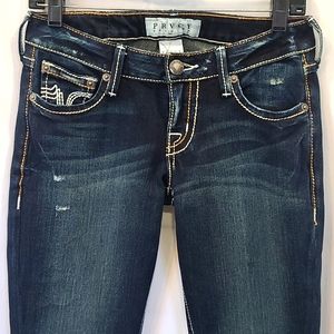PRVCY Dark Blue Denim Pants sz 25